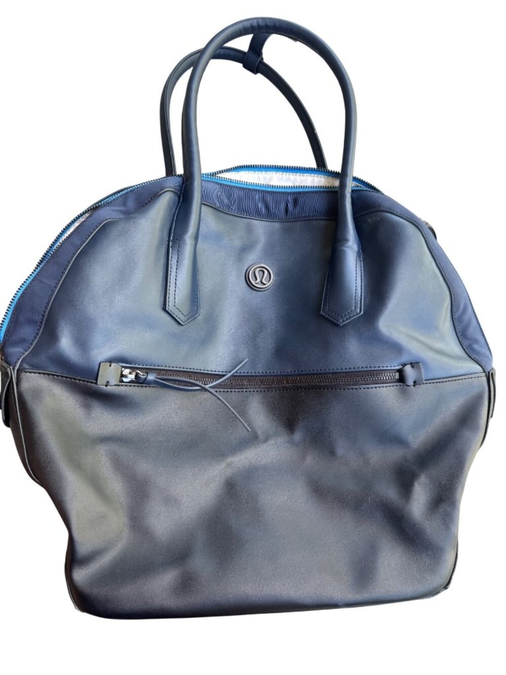 Lululemon Happy Hatha Hour Gym/WEEKENDER/Yoga Bag Black And Blue Travel-Rare